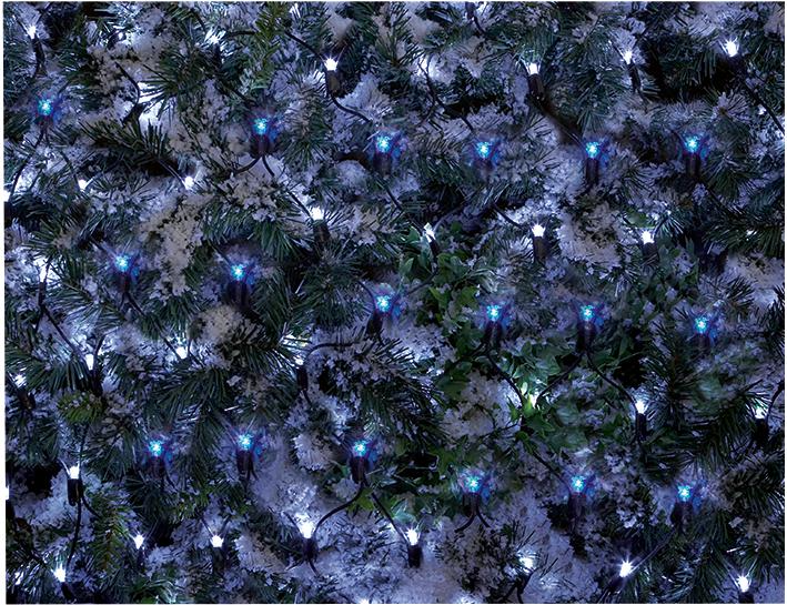 RARAION - Lampu Jaring LED Krismas Biru & Putih 1.7x1.2m