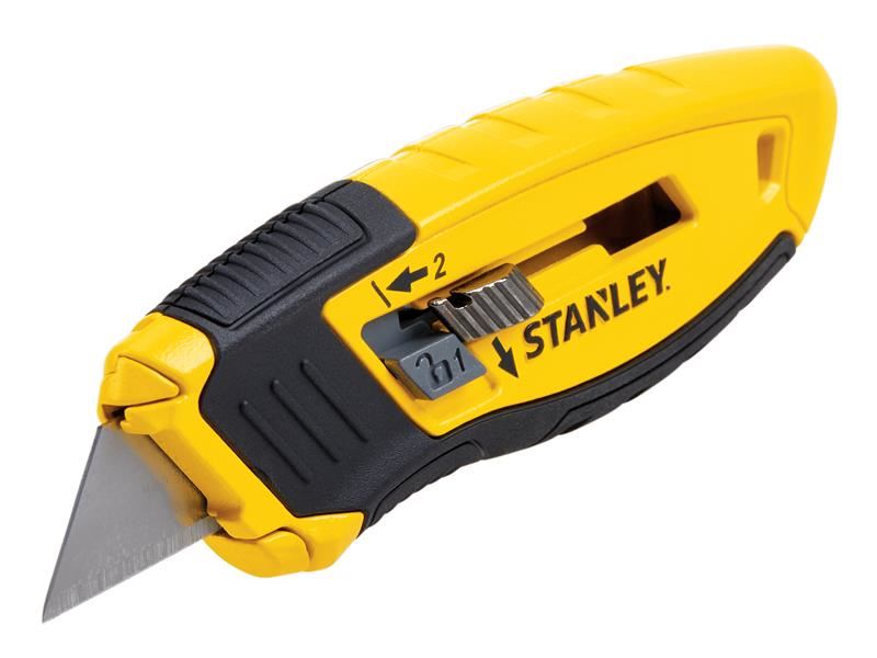 STANLEY コントロールグリップ式 折りたたみカッターナイフ 替刃10枚付き