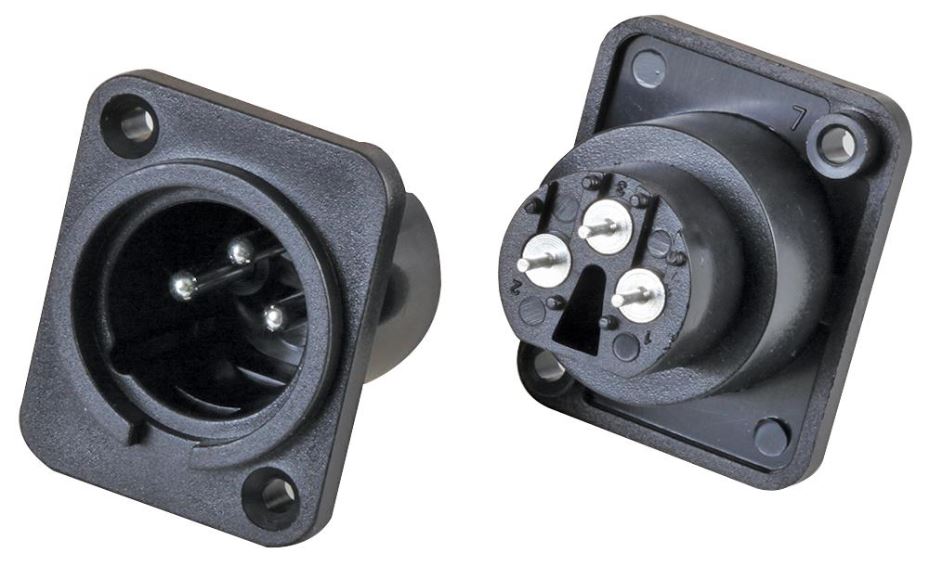 PRO SIGNAL 3-pólový XLR konektor pro panelové montáž