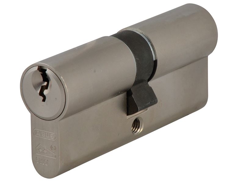 ABUS E60NP 歐洲雙邊鎖心 鎳珍珠色 35毫米/35毫米 盒裝