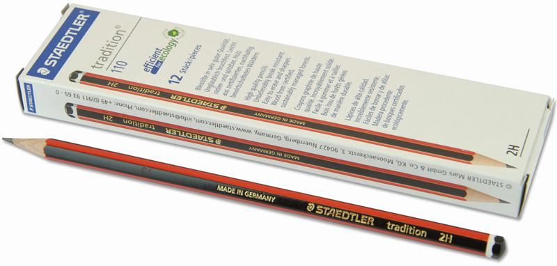 STAEDTLER 2H Pencils, Hexagonal, Pack of 12