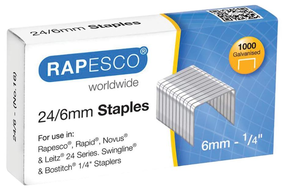 Rapesco Γαλβανισμένες Καρφίτσες 24/6mm - 1000 τεμάχια