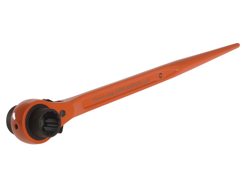 Priory 603 Reversible Ratchet Spanner Podger, 19x21mm, Hi-Vis