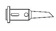 Portasol Embout biseauté 3.2mm pour fer à souder SuperPro 125