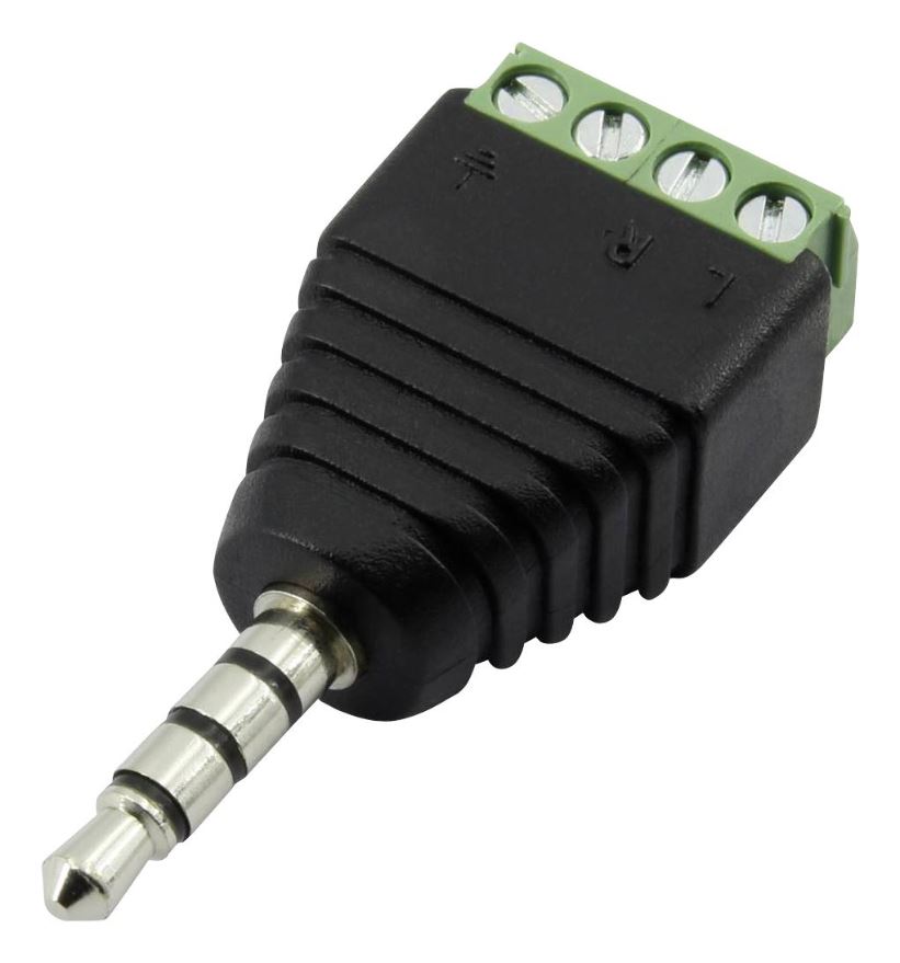 CLEVER LITTLE BOX 3.5mm 4극 잭 플러그 대 4단자 단자대 어댑터