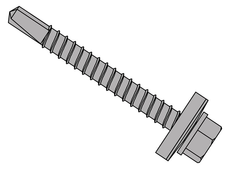ForgeFix TechFast Roofing Sheet Screws 5.5x60mm, Box of 100