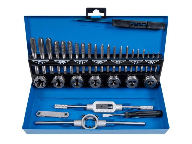 BlueSpot Tools 32-Piece Metric Tap & Die Set, Steel