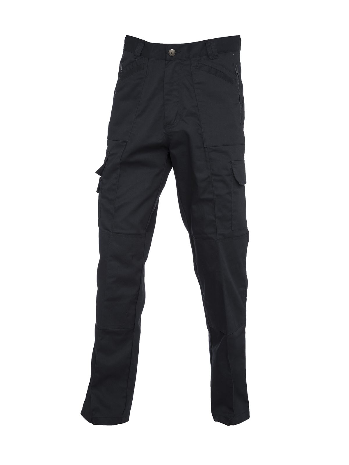 Uneek Unisex Long Action Trousers - Black, Size 46, 245 GSM