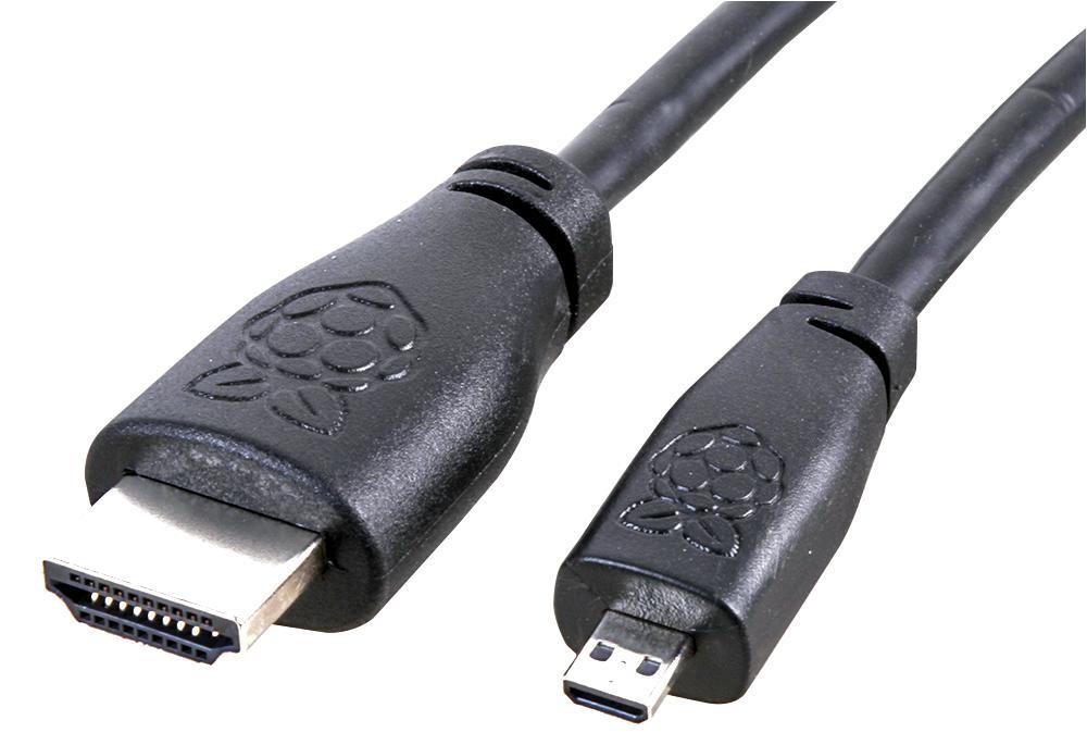 RASPBERRY-PI 4 마이크로 HDMI-HDMI 케이블 1m (블랙)