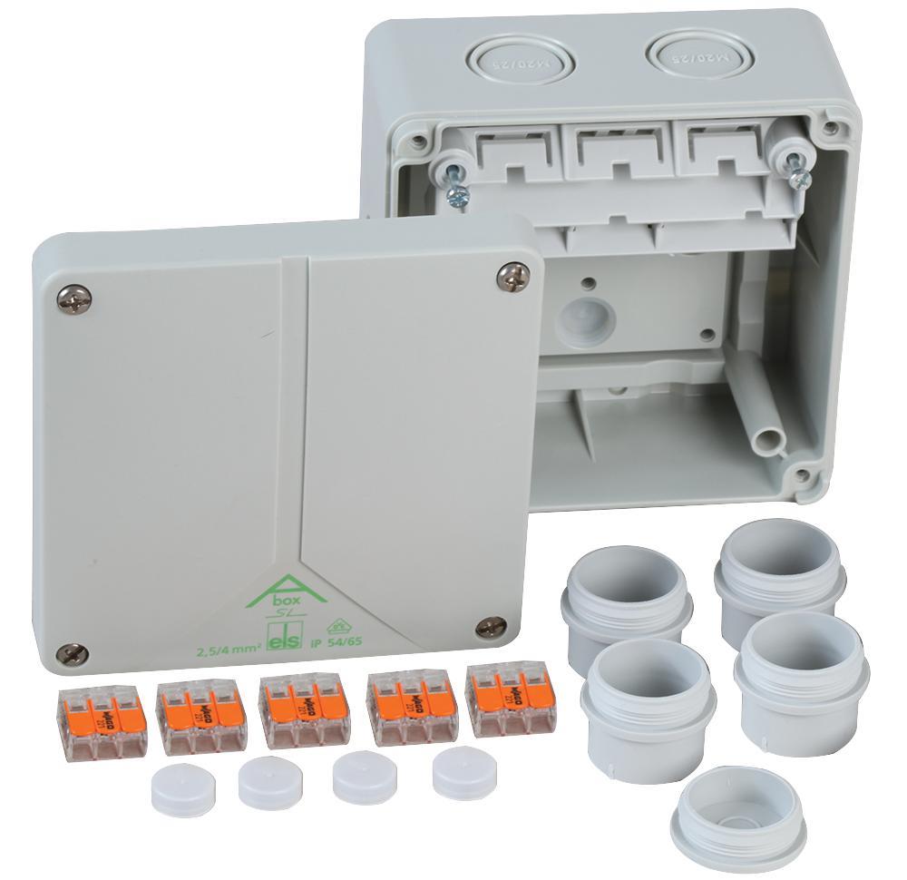SPELSBERG IP65 Junction Box, White, DIN EN 60670