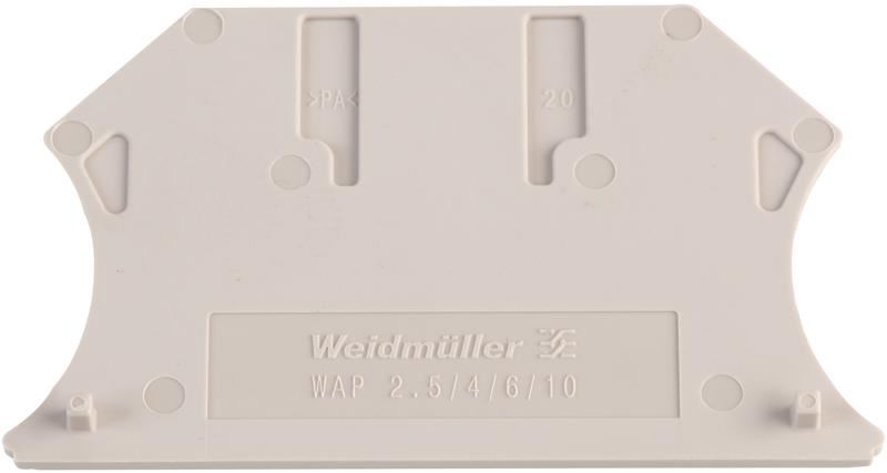 WEIDMULLER DIN Rail End Cover, Beige