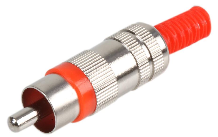 PRO SIGNAL RCA Phono Plug, Red, 2 Contacts