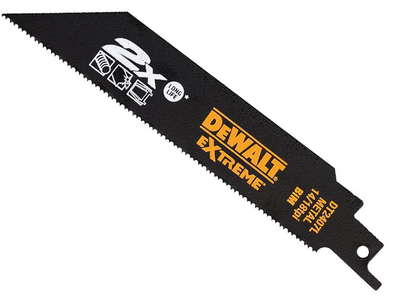 DEWALT Lames de scie alternative pour métal 2X Life, 152mm, 14/18 DPT, Lot de 5