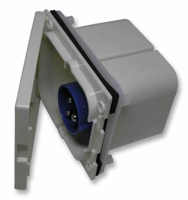 Walther 16A 230V Caravan CEE Apparaat Inlaat, 2P+E, Blauw, IP44