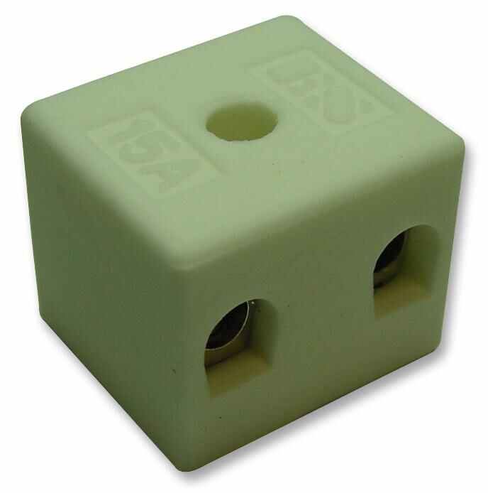 Bloque de terminales cerámico RARAION 2 vías, 15A, 380V, 1000°C