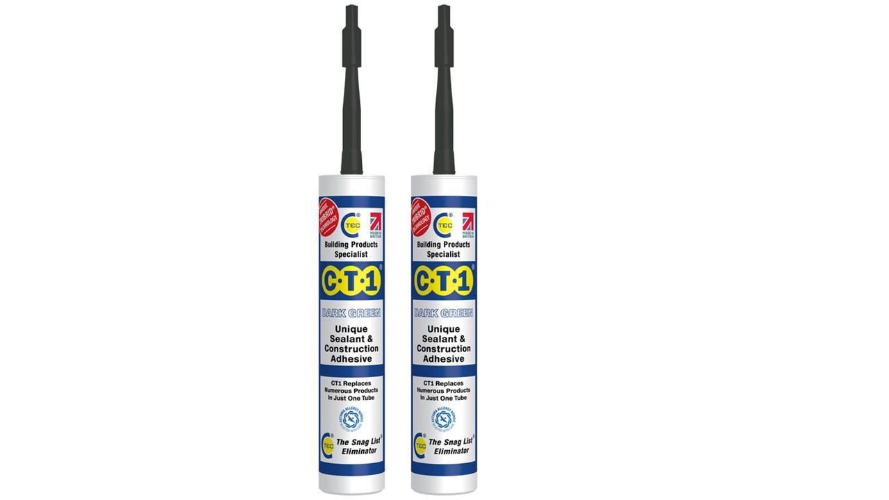 CT1 Dark Green Building Sealant & Adhesive, 2-Pack, TRIBRID Technology