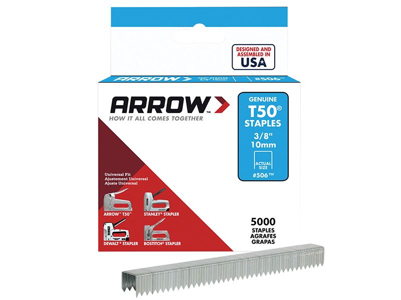 Arrow T50 Nietjes 10mm (3/8in), Verpakking van 5000