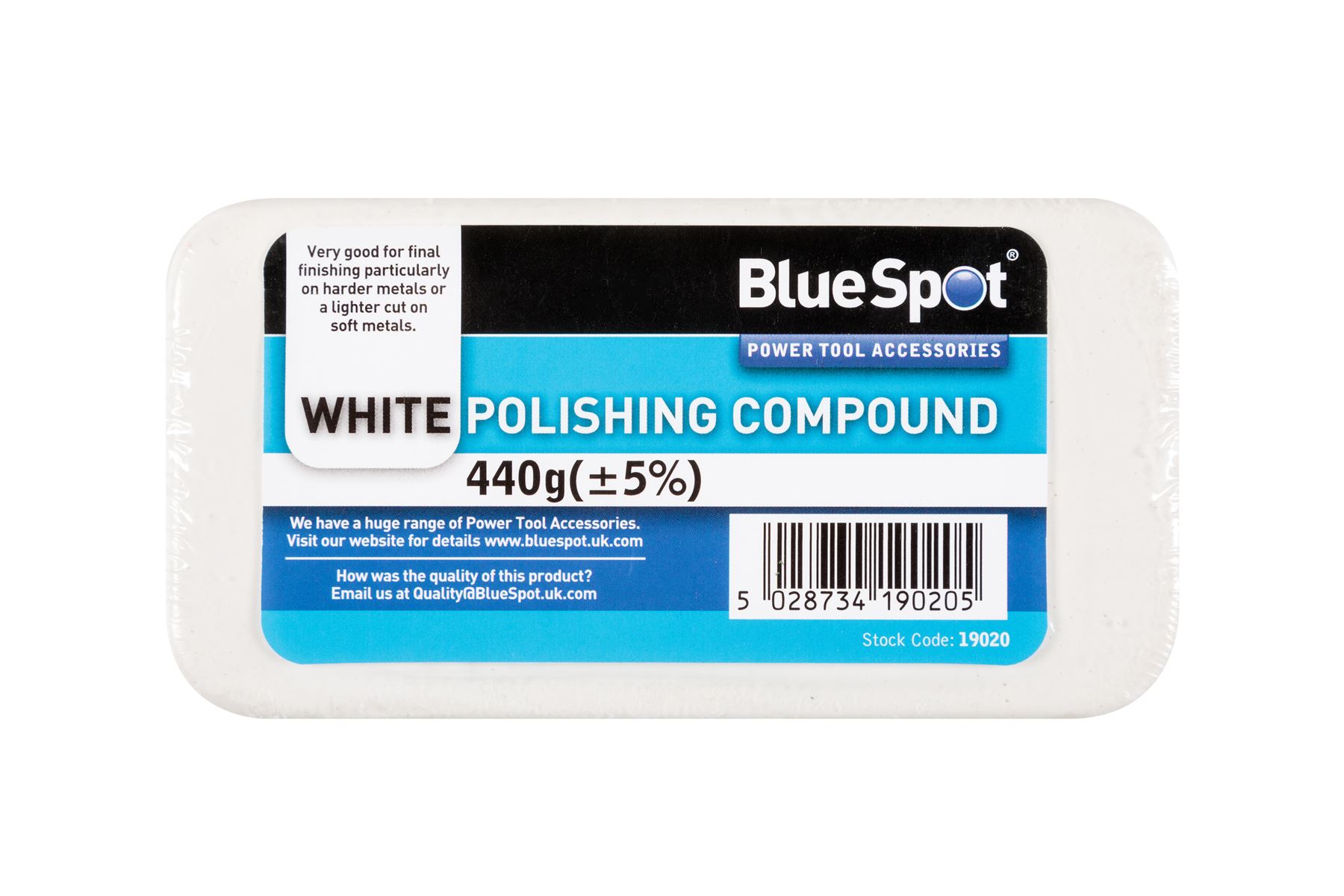 Blue Spot White Polishing Compound 500g for Metal Finishing