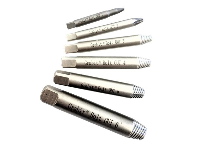 BOA 6-Piece Damaged Bolt Remover Set, M3 Tool Steel