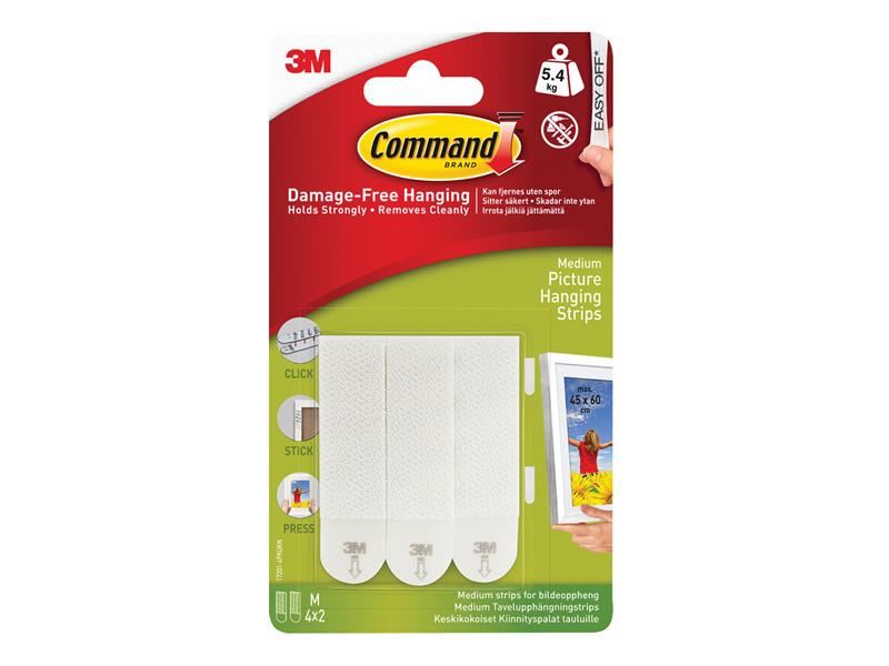 Command Medium Picture Hanging Strips, Pack of 4