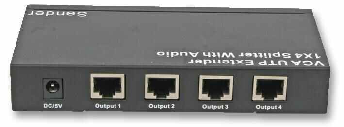 PRO SIGNAL - VGA UTP Extender 1x4 Splitter mit Audio über Cat5