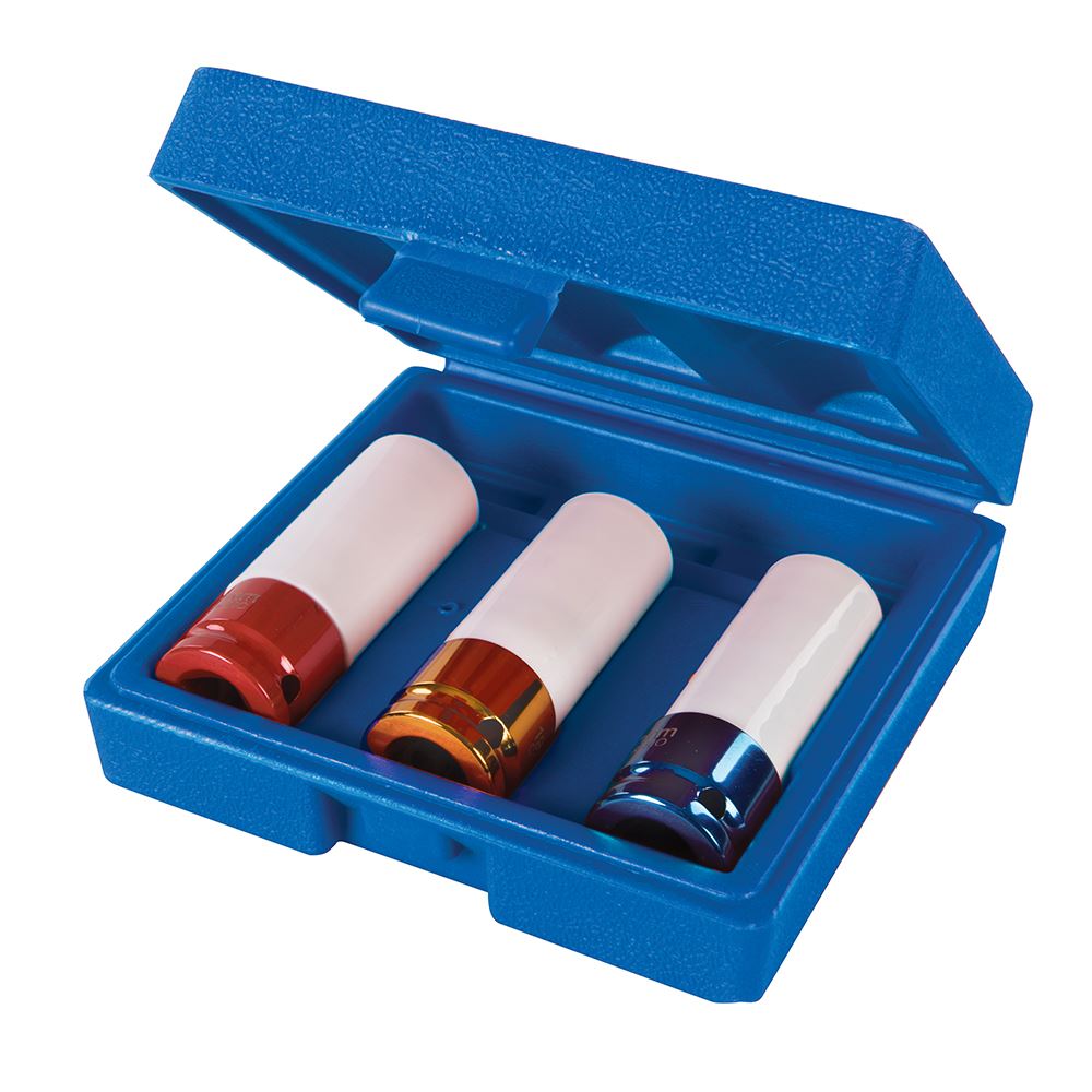 Silverline 알로이 휠 너트 소켓 세트, 3pcs (17/19/21mm, 1/2인치 드라이브)