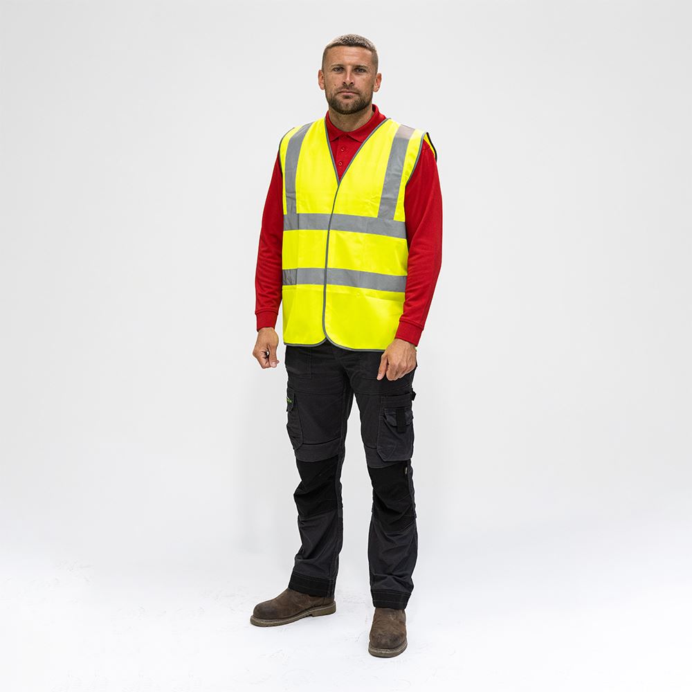 Gilet haute visibilité Timco jaune, taille petit (86,4-96,5 cm poitrine)