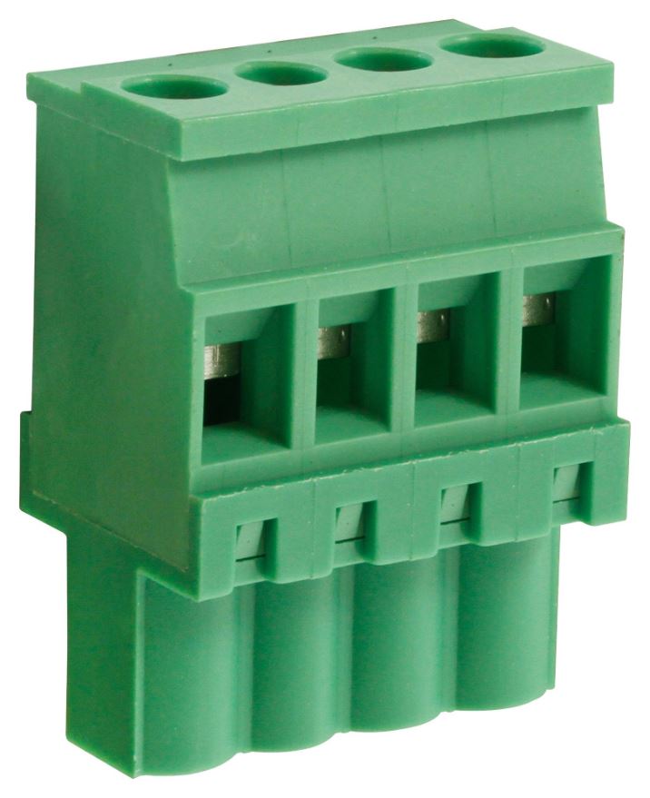 CAMDENBOSS Bloque de terminales vertical enchufable de 5mm, 4 polos, 15A