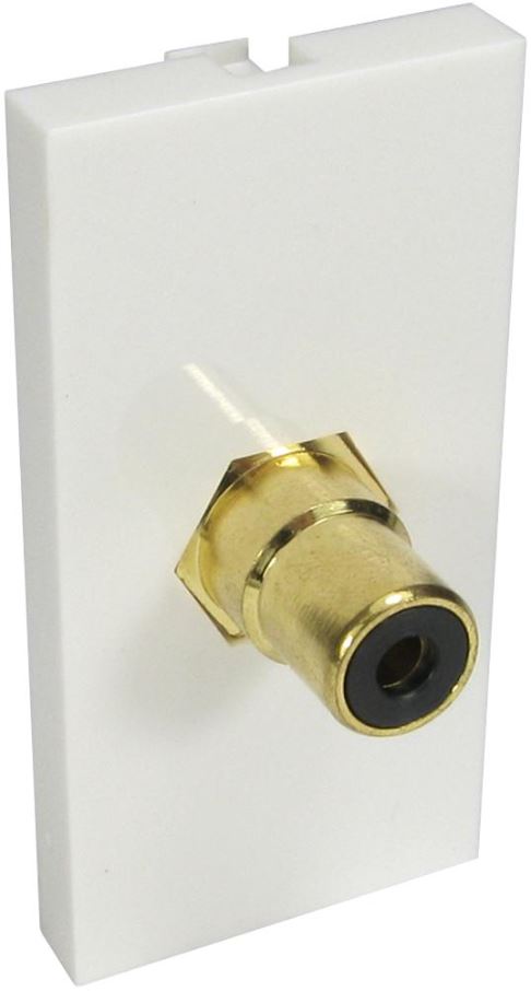 PRO SIGNAL - Penjodoh RCA Perempuan ke Perempuan Modul Euro Hitam 50 x 25mm