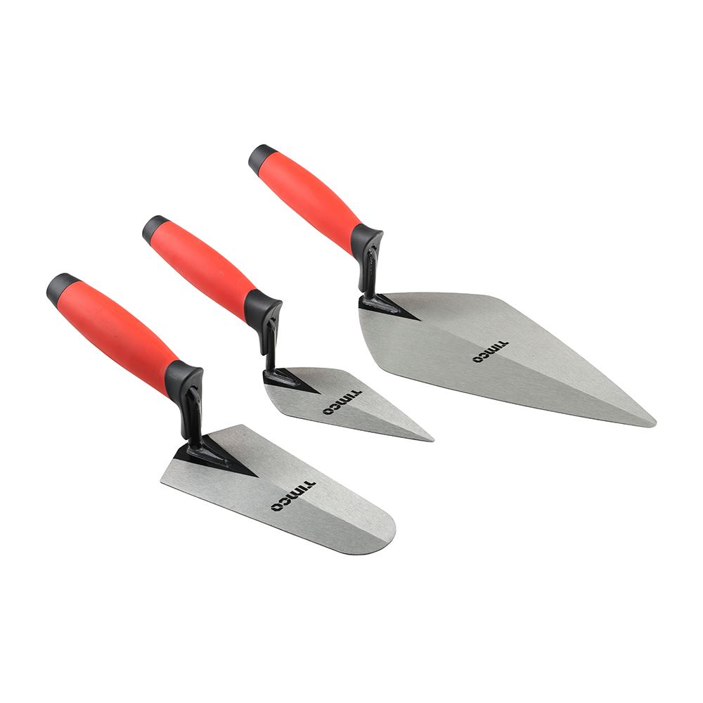 Timco Brick Trowel Set - 3 Piece Forged Steel Trowels