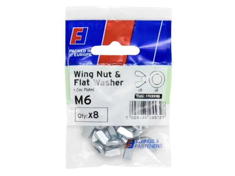 ForgeFix M6 Vleugelmoer en Moerpakket, Set van 8
