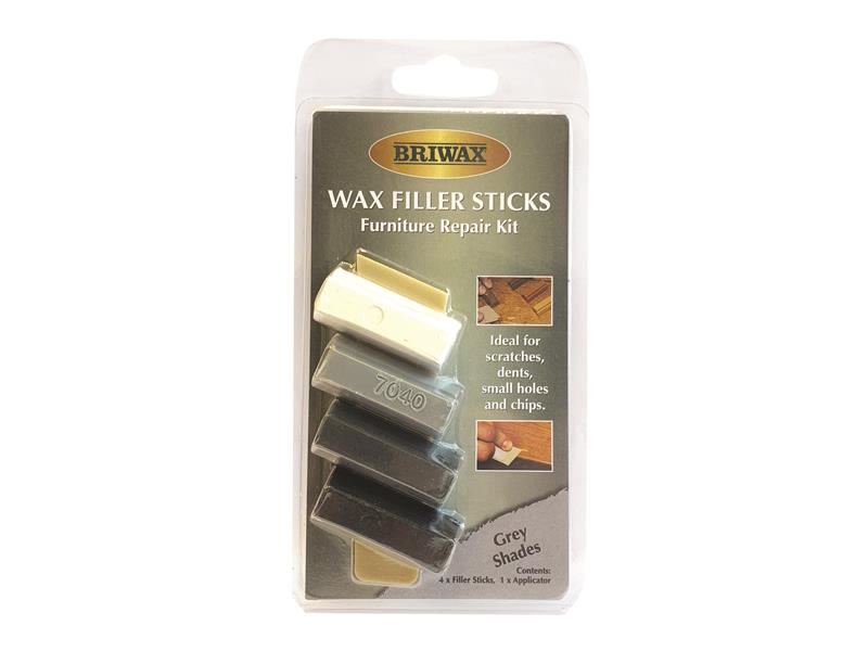 Briwax - Wachsreparaturstifte Grautöne (Packung mit 4)