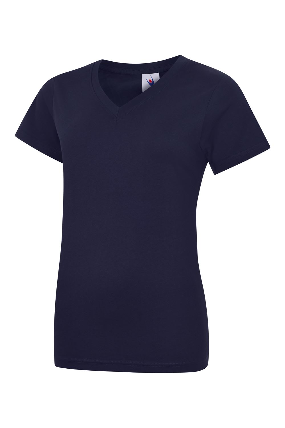 Uneek Unisex Classic V-Neck T-Shirt, Navy, 2XL