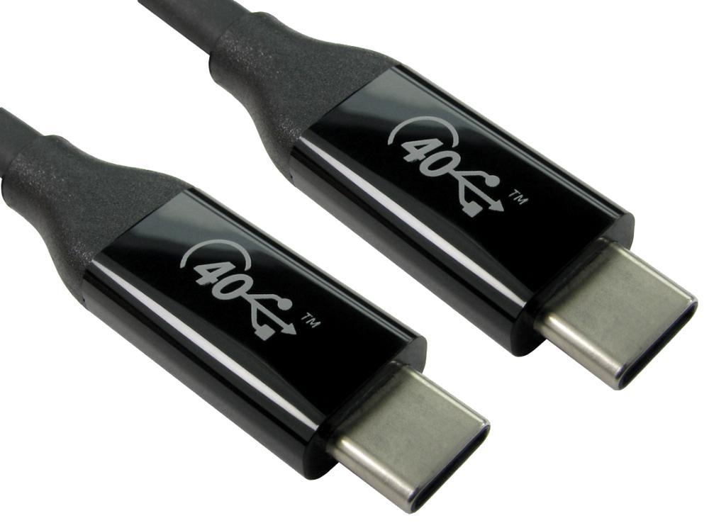 PRO SIGNAL - USB-C Stecker auf USB-C Stecker zertifiziertes USB4-Kabel, 0,8m