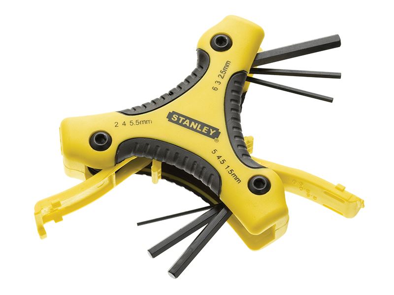 STANLEY® סט מפתחות אלן מטרי, 9 חלקים בעיצוב משולש