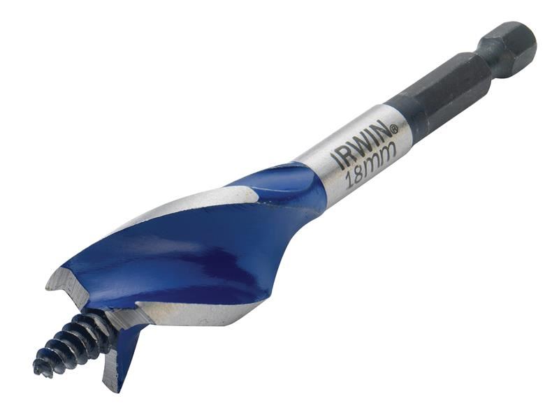 IRWIN Blue Groove 6X Stubby Wood Bit, 18mm x 100mm