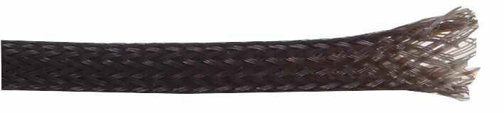 PRO POWER Black Braided Sleeving 8mm Dia, Polyester, 10m
