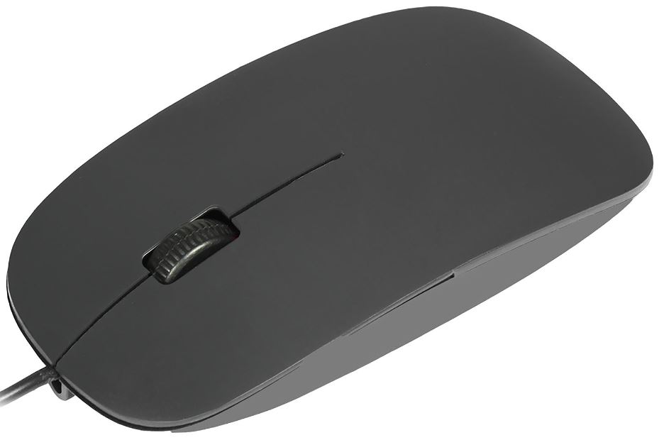 HiLo Scroller USB Optical Mouse, Black, 800dpi