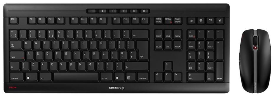 CHERRY Stream Σύνολο Ασύρματου Πληκτρολογίου & Ποντικιού, Μαύρο