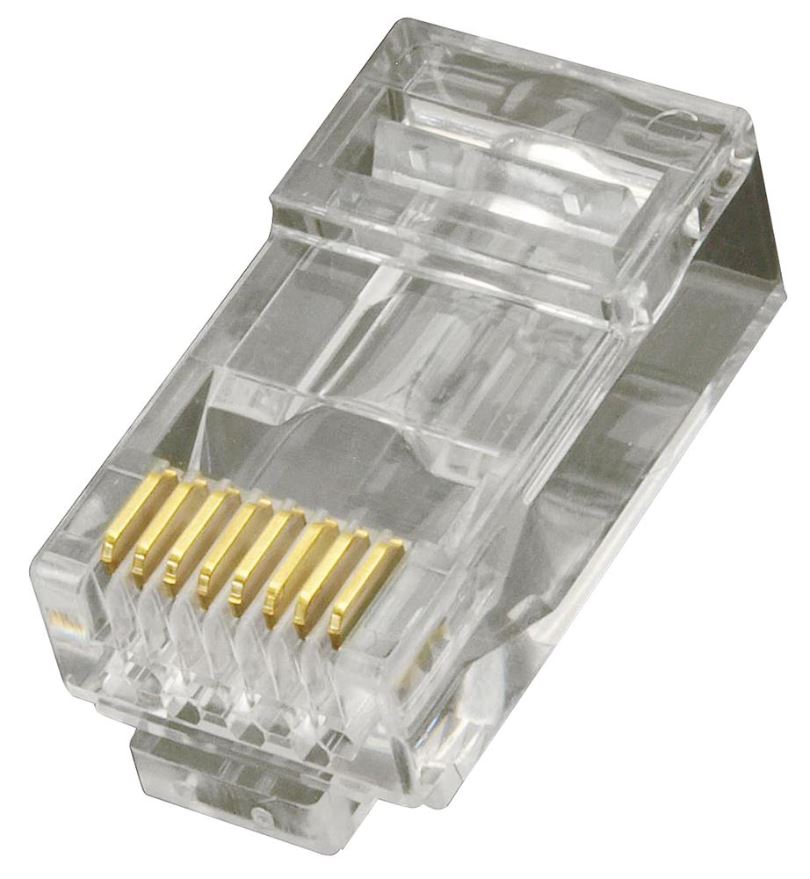 KAUDEN RJ45 Průchozí konektory, Cat6, 8P8C, balení 10 ks