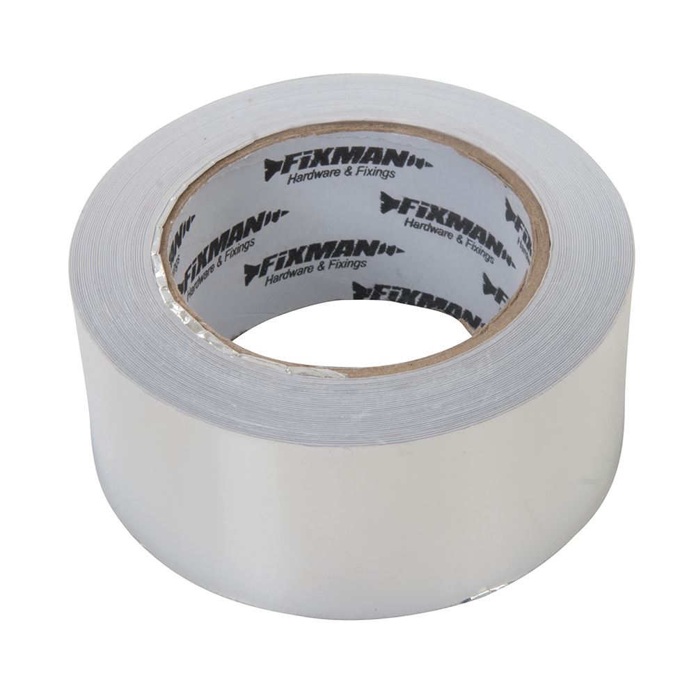 Fixman Aluminium Foil Tape, 50mm x 45m, Flame Retardant
