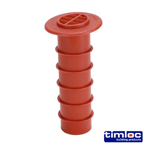 Timco Cavity Wall Drill Vent, Terracotta, 80mm (50 Pieces)