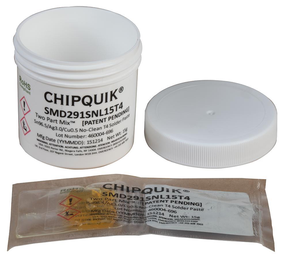 CHIP QUIK No Clean はんだペースト Sn96.5/Ag3.0/Cu0.5 2液混合 15g (T4)