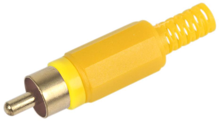 PRO SIGNAL イエロー フォンプラグ ゴールドメッキ 10個入り