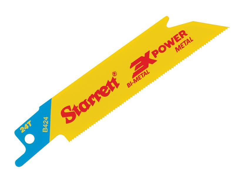Starrett B424-5 Bi-Metal Reciprocating Blade, 100mm, 24 TPI, Pack of 5