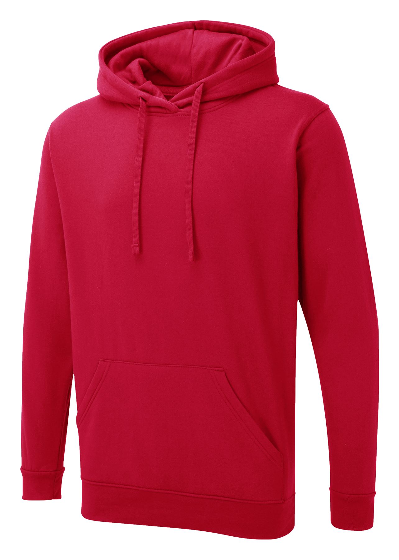 Uneek Unisex UX Hoodie - Reactive Dyed Red, Size XL
