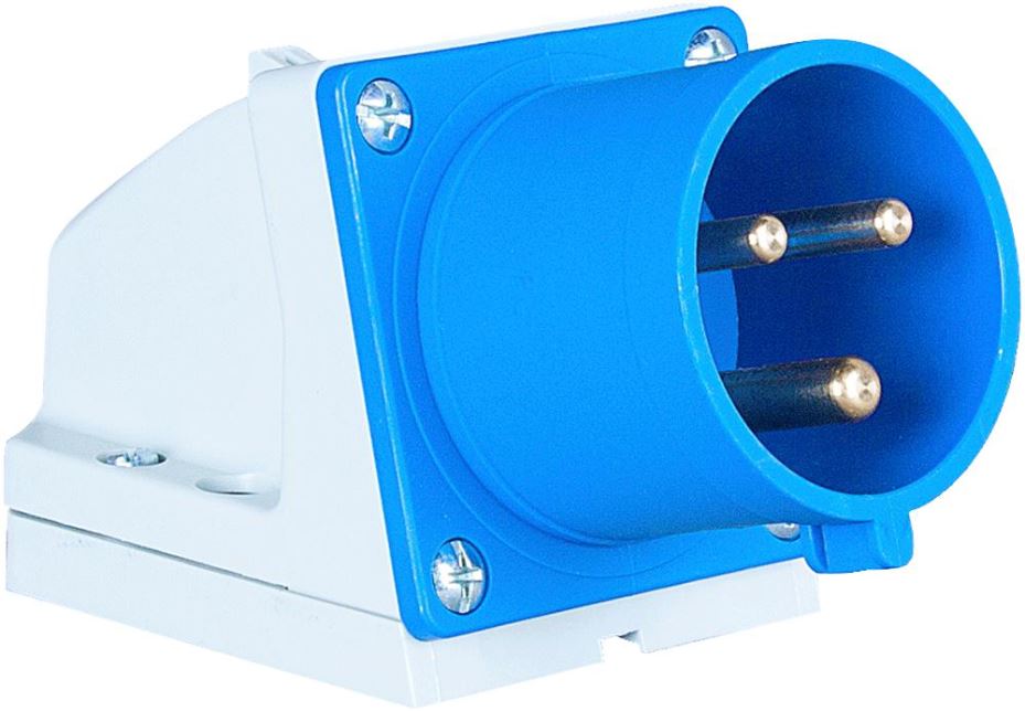 PCE - 32A, 230V, 表面安裝CEE電器插座, 2P+E, 藍色, IP44