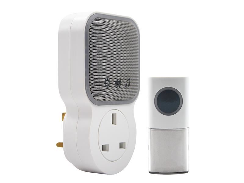 Uni-Com - Chime Pintu Tanpa Wayar dengan Soket Plug-through