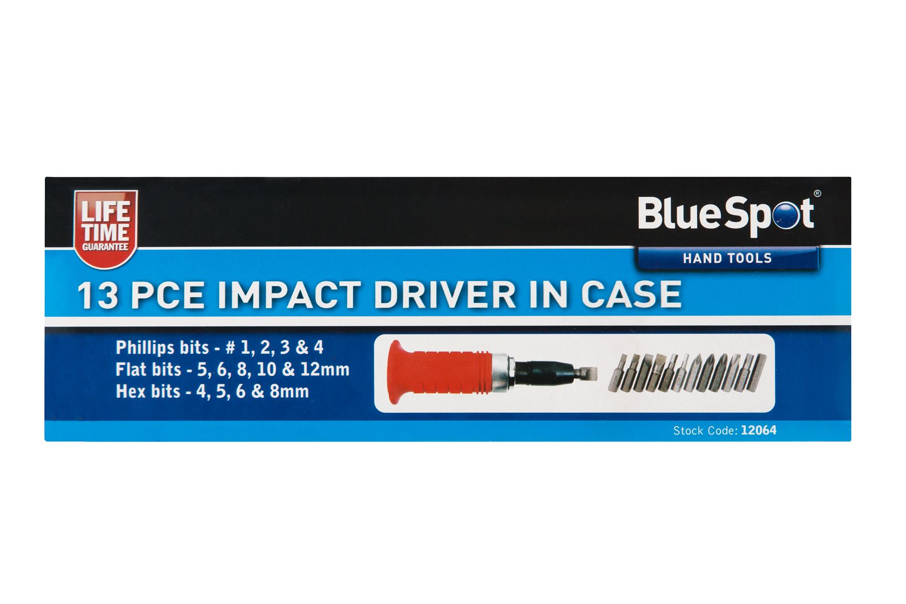 Blue Spot Tools 13-Piece Impact Driver Set in Case