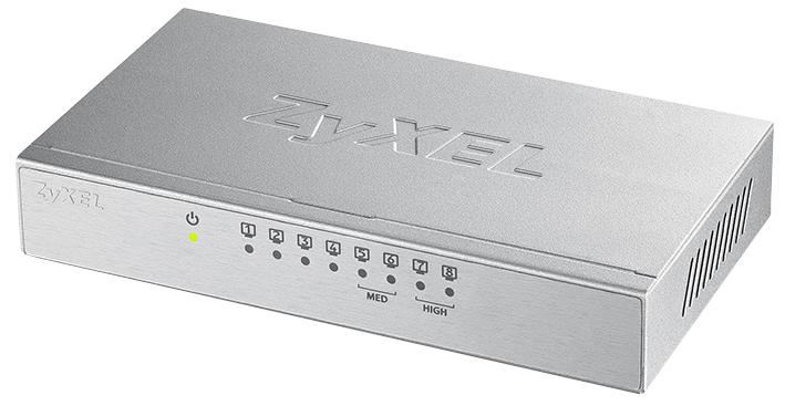 ZYXEL Switch Gigabit Ethernet 8 Portas de Mesa, QoS e Montagem em Parede